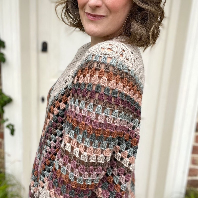 Granny Square Poncho | Boho Chic Handmade Poncho | Digital PDF Tutorial