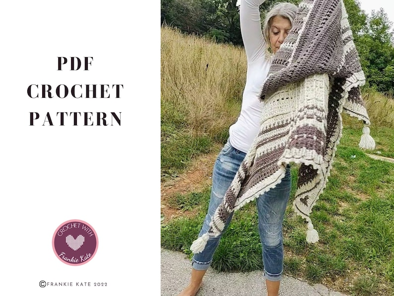 Nova Hooded Triangle Shawl Crochet Pattern – Cozy & Stylish DIY Wrap